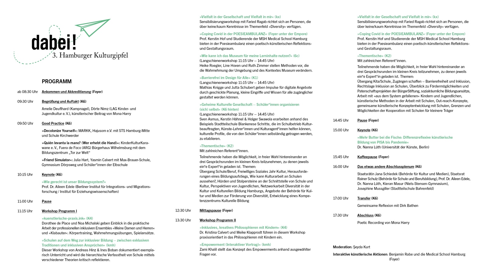 Programm Übersicht