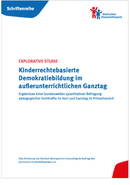 Link zur Studie "Kinderrechtebasierte Demokratiebildung" (Cover)