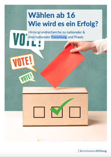 Link zur Studie "Wählen ab 16. Wie wird es ein Erfolg?" (Cover)