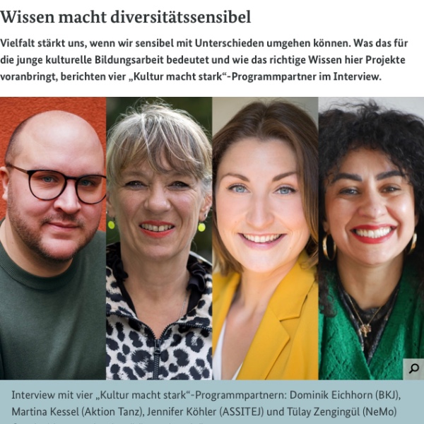 Portrait der vier Programmpartner*innen