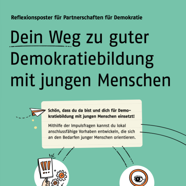 Screenshot eines Teils des Posters "Dein Weg zu guter Demokratiebildung mit jungen Menschen"